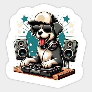 dog dj Sticker